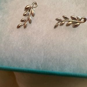 Tiffany and Co. Olive leaf climber earrings, only worn twice so in great shape